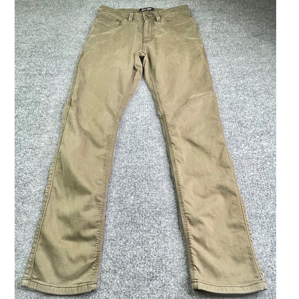 DU/ER Relaxed Taper Pants Mens 30x32‎ Olive Green No Sweat Performance Trousers